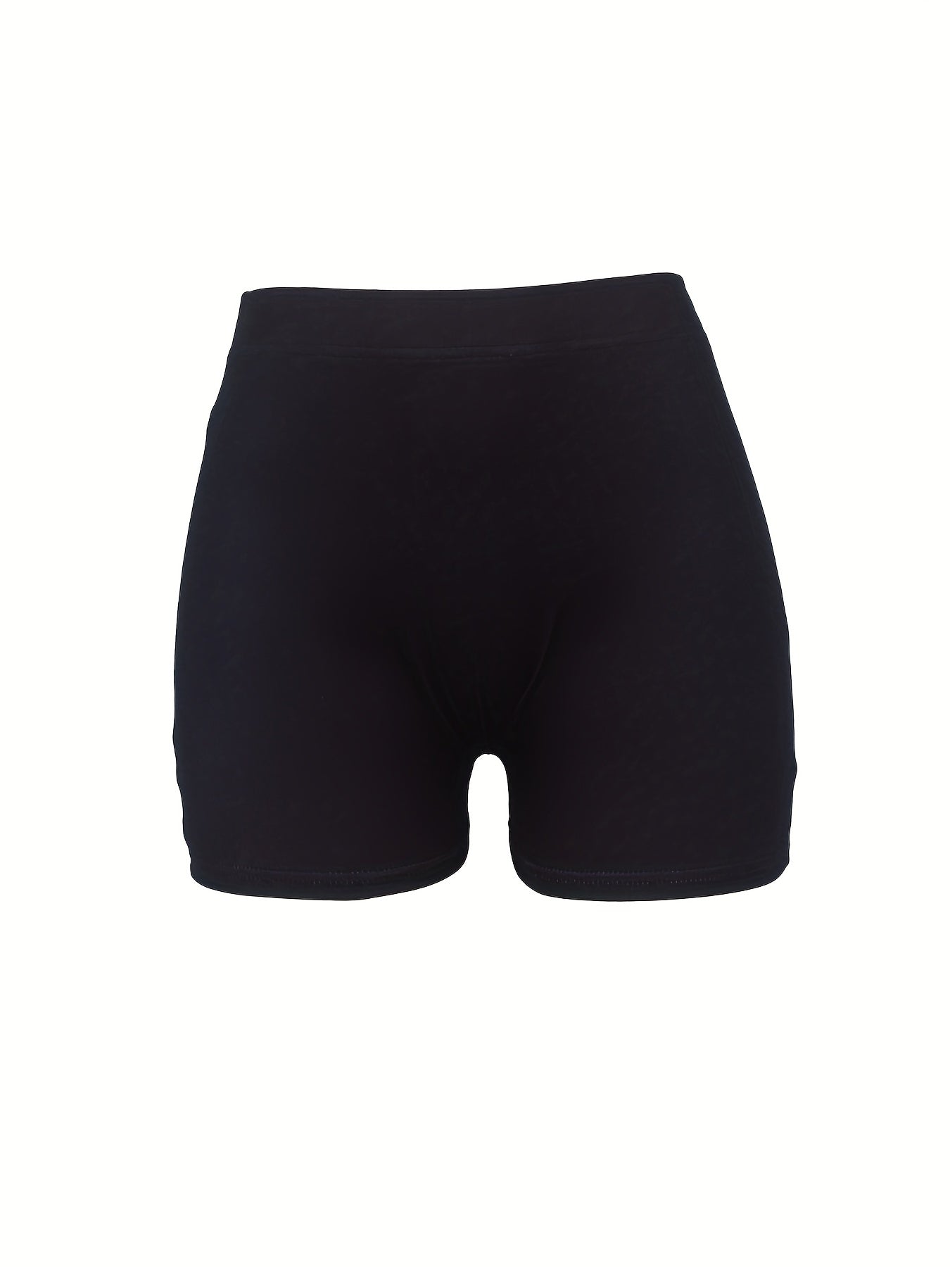 Colorblock Letter Print Skinny Yoga Shorts for Women