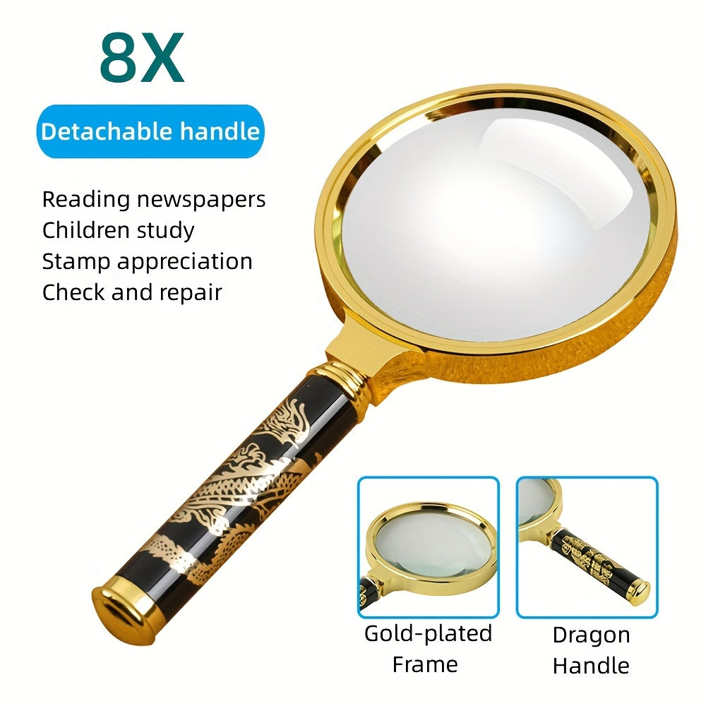 Dragon Pattern Handle Magnifying Glass