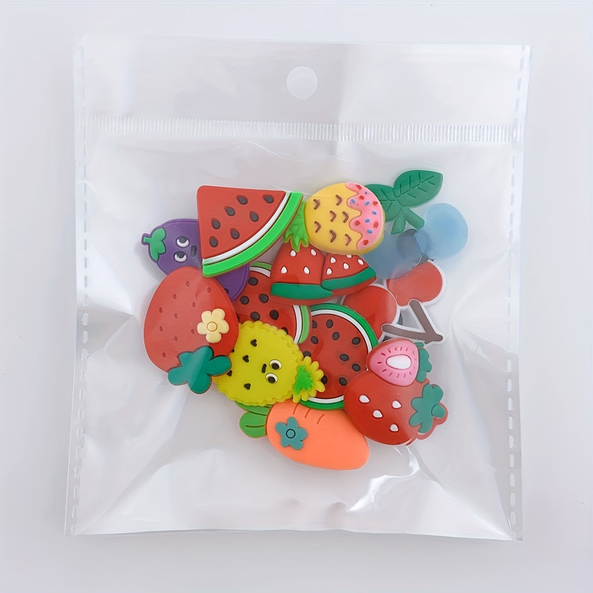 12pcs Fruit Shoe Charm Strawberry Clogs Decoration Set