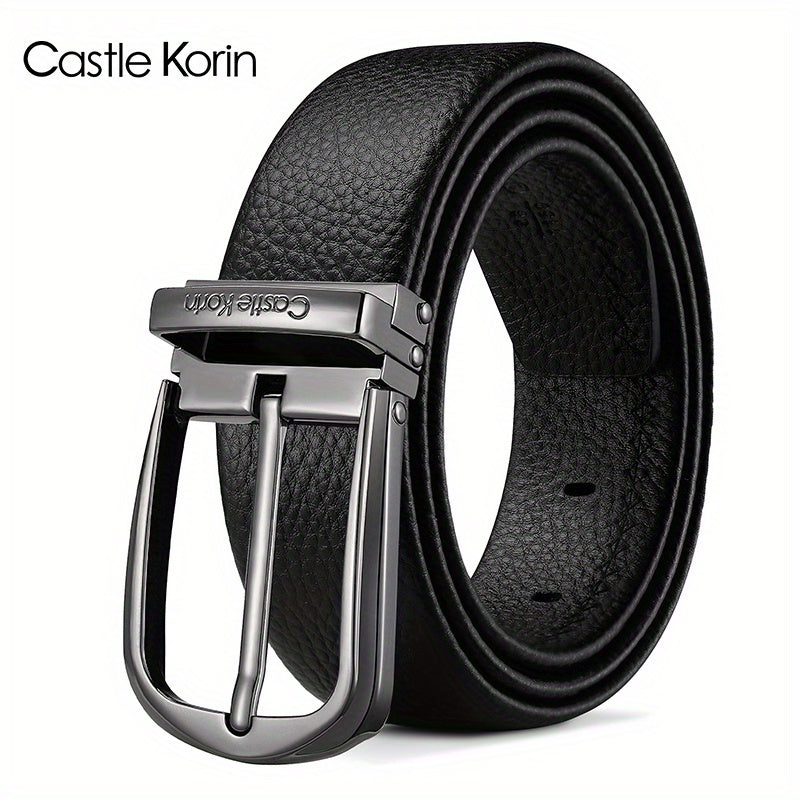 Men's Leather Insert Buckle Casual Business First Layer Cowhide Belt