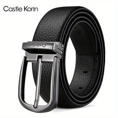 Men's Leather Insert Buckle Casual Business First Layer Cowhide Belt