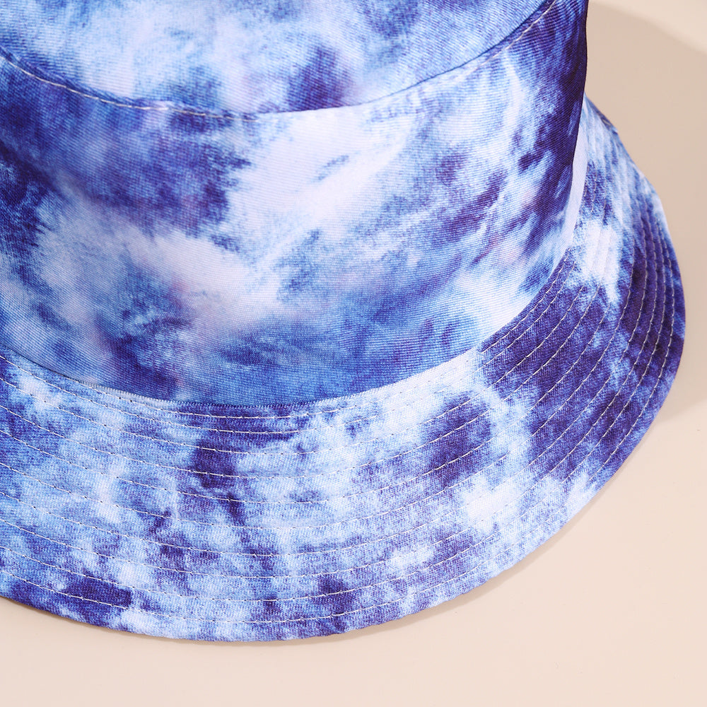 Colorful Tie Dye Bucket Hat Casual Sunscreen Travel Fisherman Cap