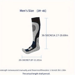 Men's Heated Ski Socks Winter Thermal Crew Boot Socks for Cold Weather