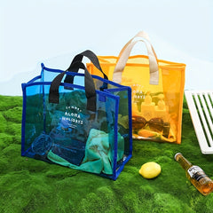 Transparent Tote Bag for Travel and Beach Storage