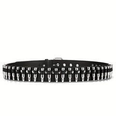 PU Leather Bullet Punk Style Belt