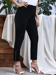  High Rise Cropped Pants Slim Fit Women's Business Casual