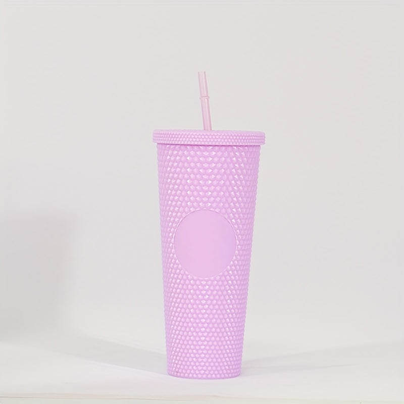 710ml Plastic Straw Water Cup Leakproof Bottle for Outdoor Camping