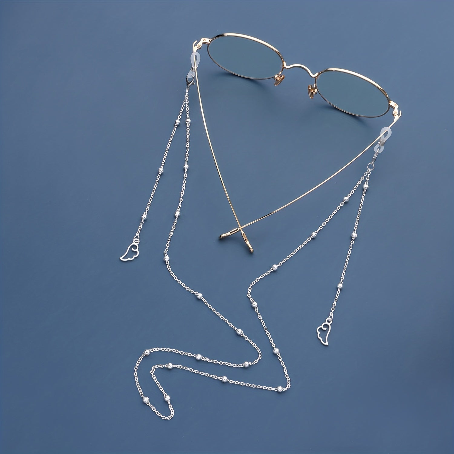 Men's Alloy Glasses Chain Beads Necklace Sunglasses Accessories