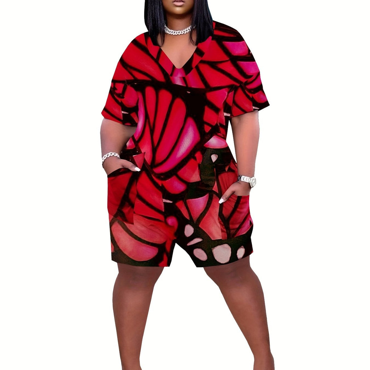Casual Short Sleeve Romper Jumpsuit Women's Clothing