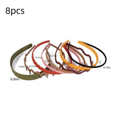 8pcs Candy Headband Non slip Hair Hoop Hair Accessories For Women Girls