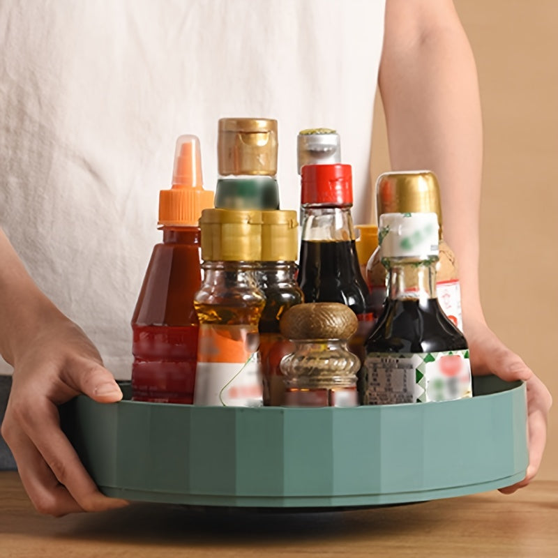 Rotatable Kitchen Storage Rack for Countertop Salt Sauce Vinegar