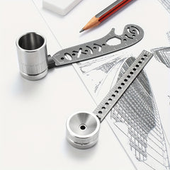4pcs Geometric Drawing Set Compass & Ruler with Magnetic Feature