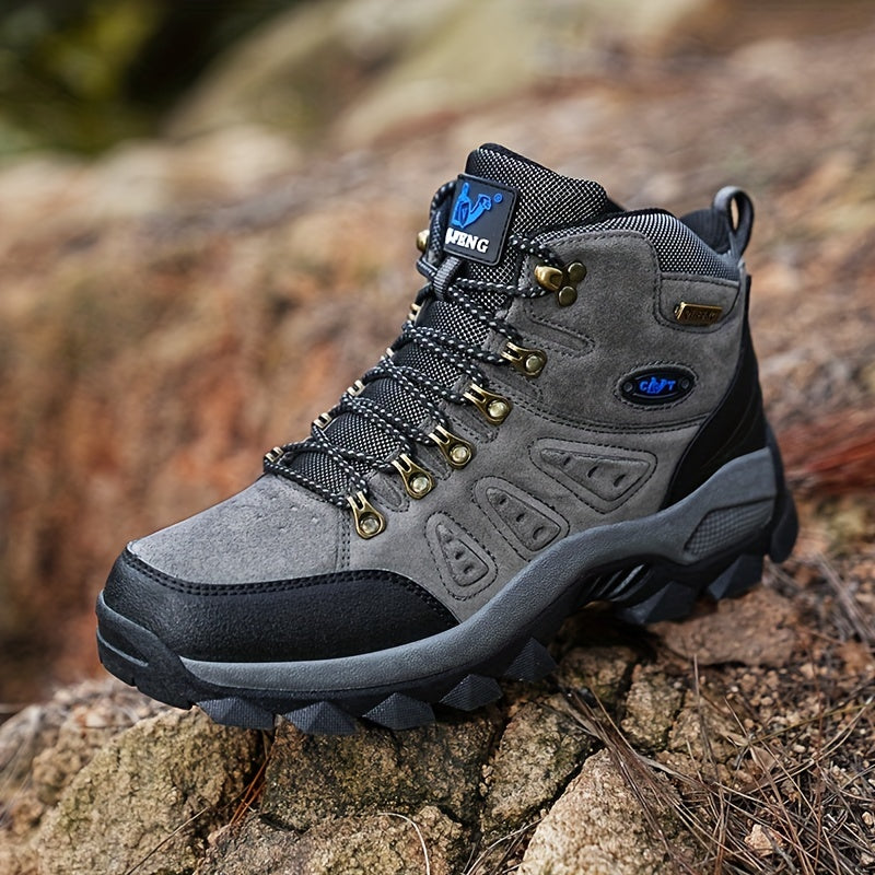 PLUS SIZE Unisex High Top Hiking Shoes Lace Up Durable Non Slip Casual Sneakers