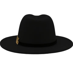 Men's Golden Fishbone Woolen Jazz Hat