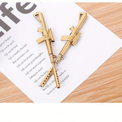 2pcs Machine Gun Shaped Ballpoint Pen Office Supplies
