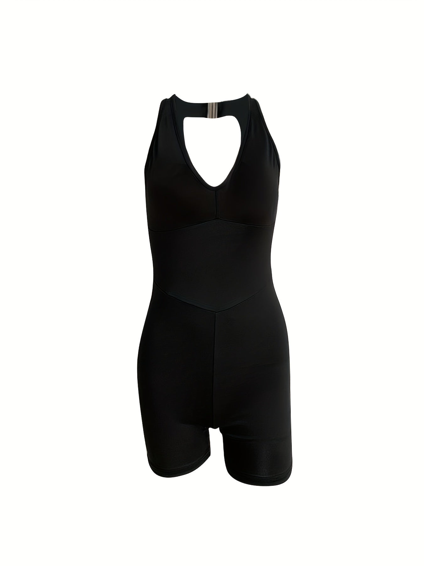Deep V Neck Slim Romper Jumpsuit Casual Sleeveless Cut Out Romper
