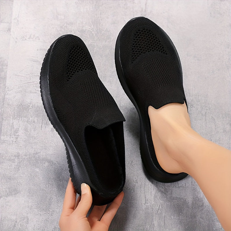 Summer Slip On Sneakers Women's Shoes Breathable Lightweight Flat Shoes