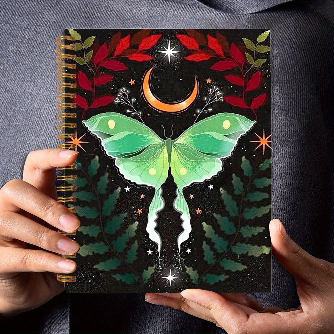 Whimsy Wings Notebook 13 97x21 08cm Golden Moon Green Butterfly