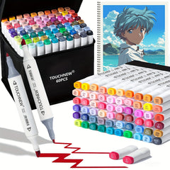 Dual Tip Markers Waterproof & Durable with Storage Bag