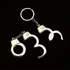 4 Pcs Mini Handcuffs Metal Keychain Novelty Keyring Alloy Keychain Gift
