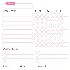 Magnetic Chore Chart for Students - Dry Erase Behavior & Reward Chart