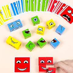 Wooden Face Changing Puzzle Board Game for Children