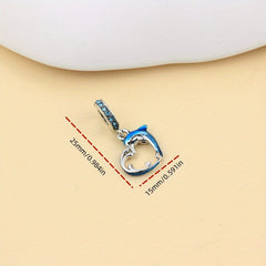1Pc Turtle Dolphin Elephant Charm Alloy Pendant Beads