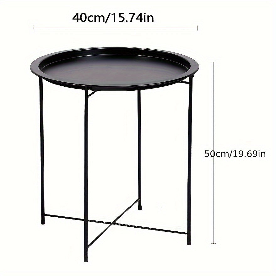 Multifunctional Round Table Mini Foldable Tray Table For Living Room Bedroom