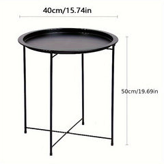 Multifunctional Round Table Mini Foldable Tray Table For Living Room Bedroom