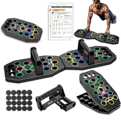 Foldable Push up Board 28 Holes Home Gym Workout