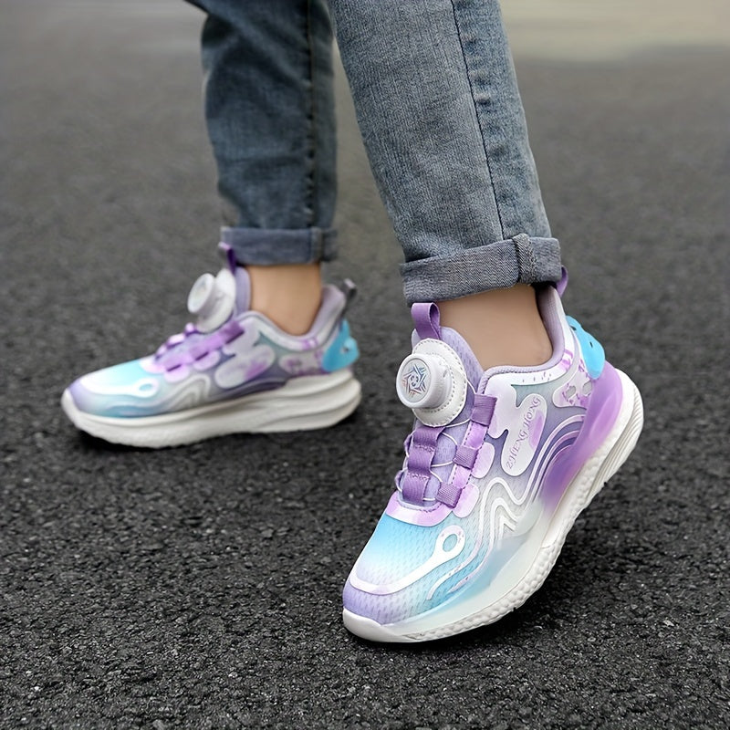 Kid's Non Slip Basketball Shoes w/ Rotating Buckle & Comfy Design