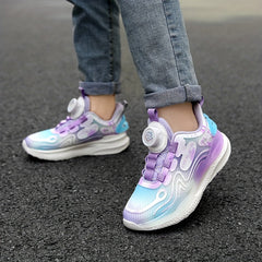 Kid's Non Slip Basketball Shoes w/ Rotating Buckle & Comfy Design
