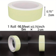 Glow In Dark Tape 5.03M X 1.02Cm Luminescent Emergency Roll Safety