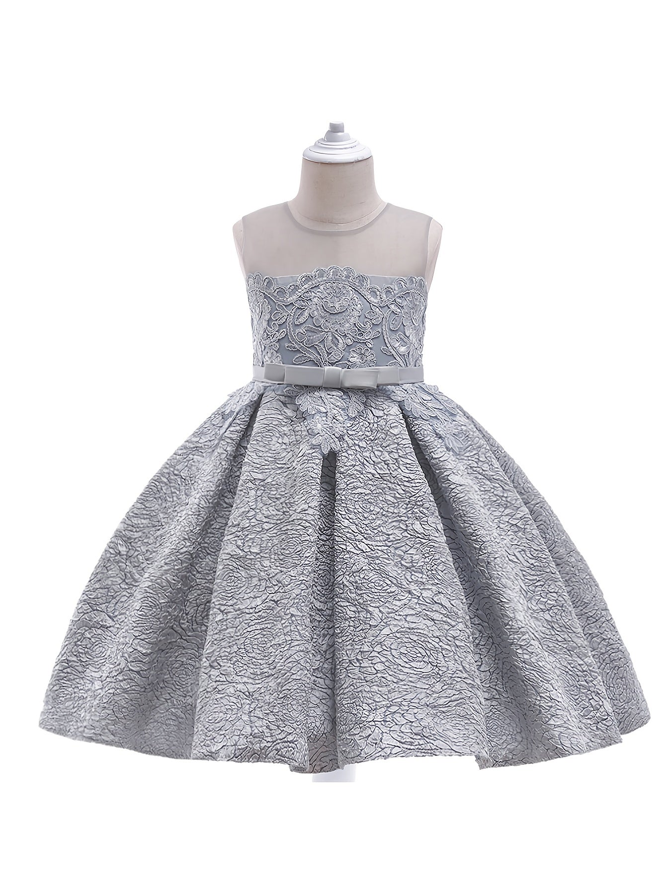 Embroidered Flower Girl Princess Dress for Party, Wedding, Performance