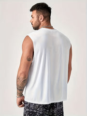 Men's Motto Print Tank Top for Outdoor Sports