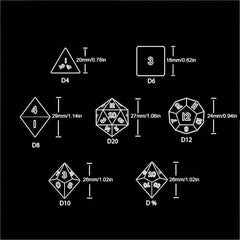 7pcs Resin Liquid Dice Desktop Game Accessories Mini Dice Game Punishment
