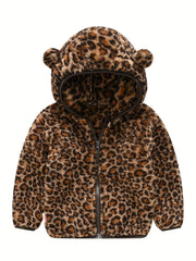 Toddler Fleece Jacket Baby Boys Girls Hooded Outwear Fall Winter Clothing