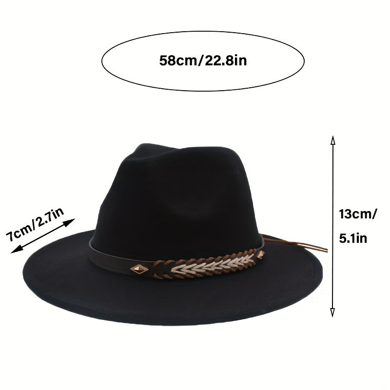 Men's Vintage Jazz Flat Brim Top Hat