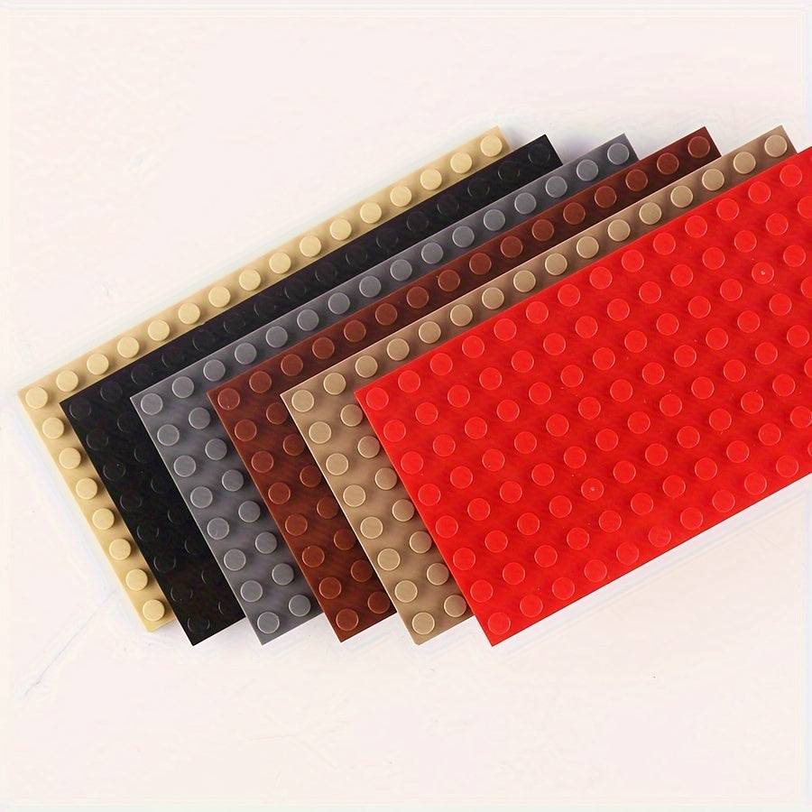 5pcs Puzzle Block Baseplate 8x16 Brick Set DIY Construction Toy Building Wall