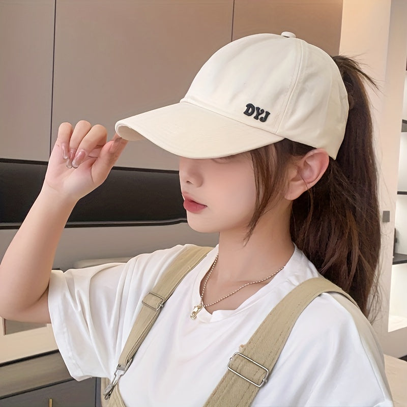 Backless Ponytail Baseball Cap Lightweight Sun Visor Hat