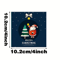 30pcs Santa Claus Blessing Small Postcard Christmas Surprise Gift Cards