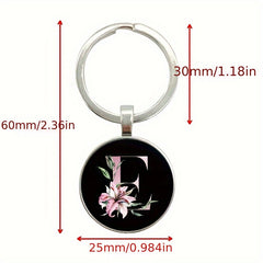 5pcs Initial Letter Pattern Keychain Gift For Family Pendant Keychain