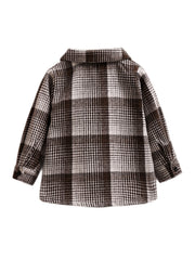 Toddler Plaid Flannel Shirt Long Sleeve Casual Fall Winter Coat Top