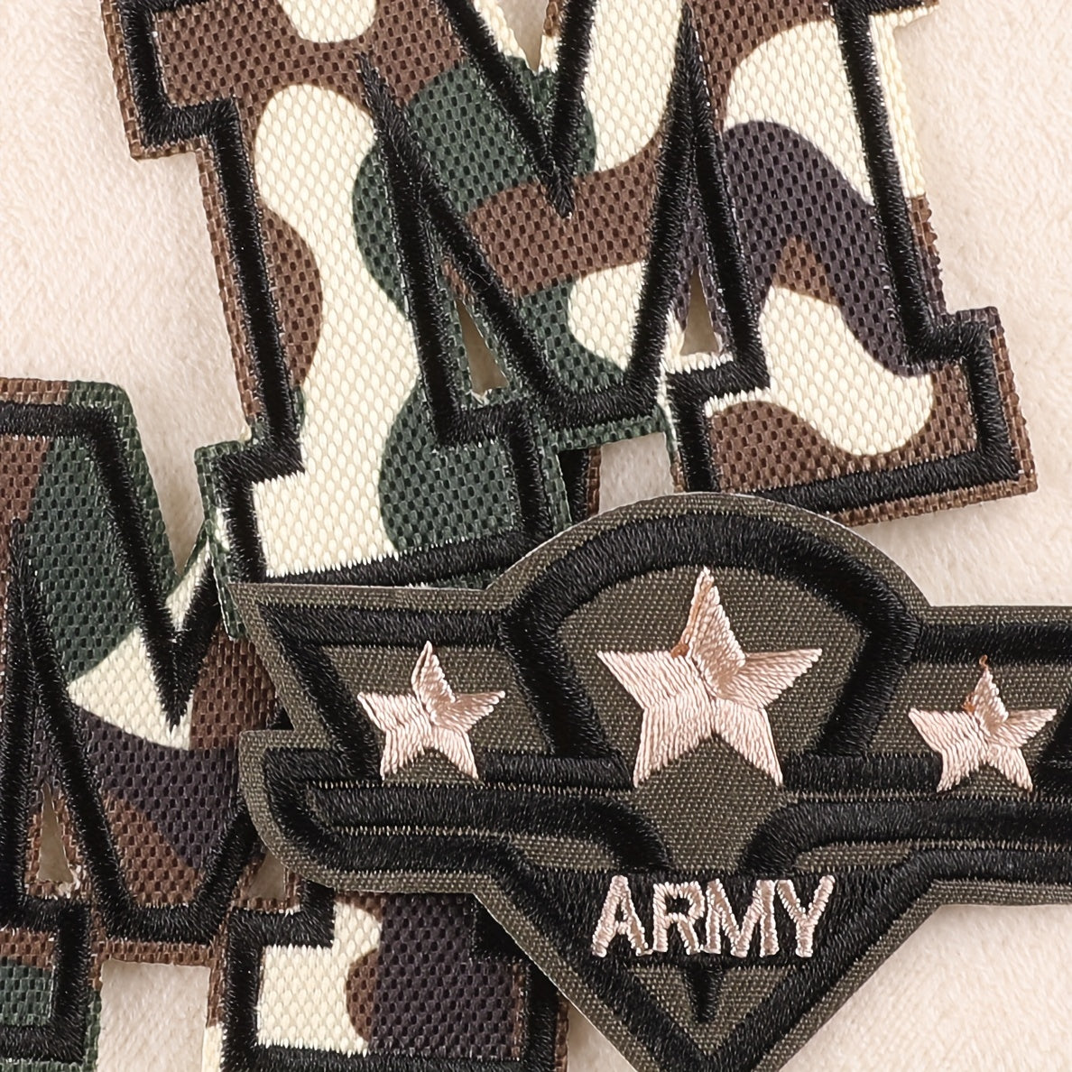 5pcs Men's Camouflage Patch Embroidered Badge DIY Brooch Costume Decoration