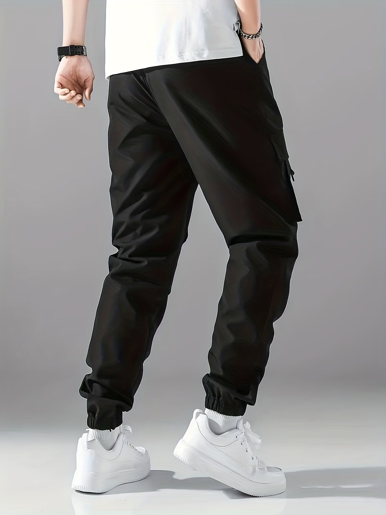 Chicken Print Cargo Pants Men's Flap Pocket Trousers