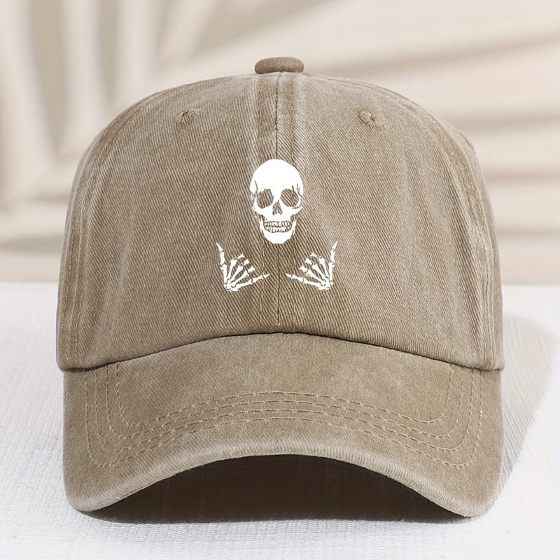 Kids Vintage Double Skull Baseball Cap Sunshade