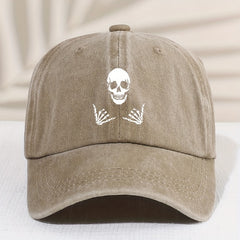 Kids Vintage Double Skull Baseball Cap Sunshade