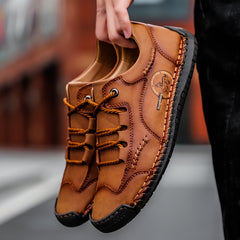 Men's Colorful Stitched Loafers Non Slip Outdoor Sneakers