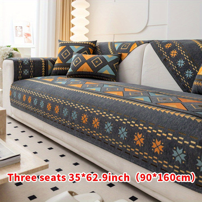 Bohemian Sofa Slipcover Non-slip Couch Cover Universal Furniture Protection