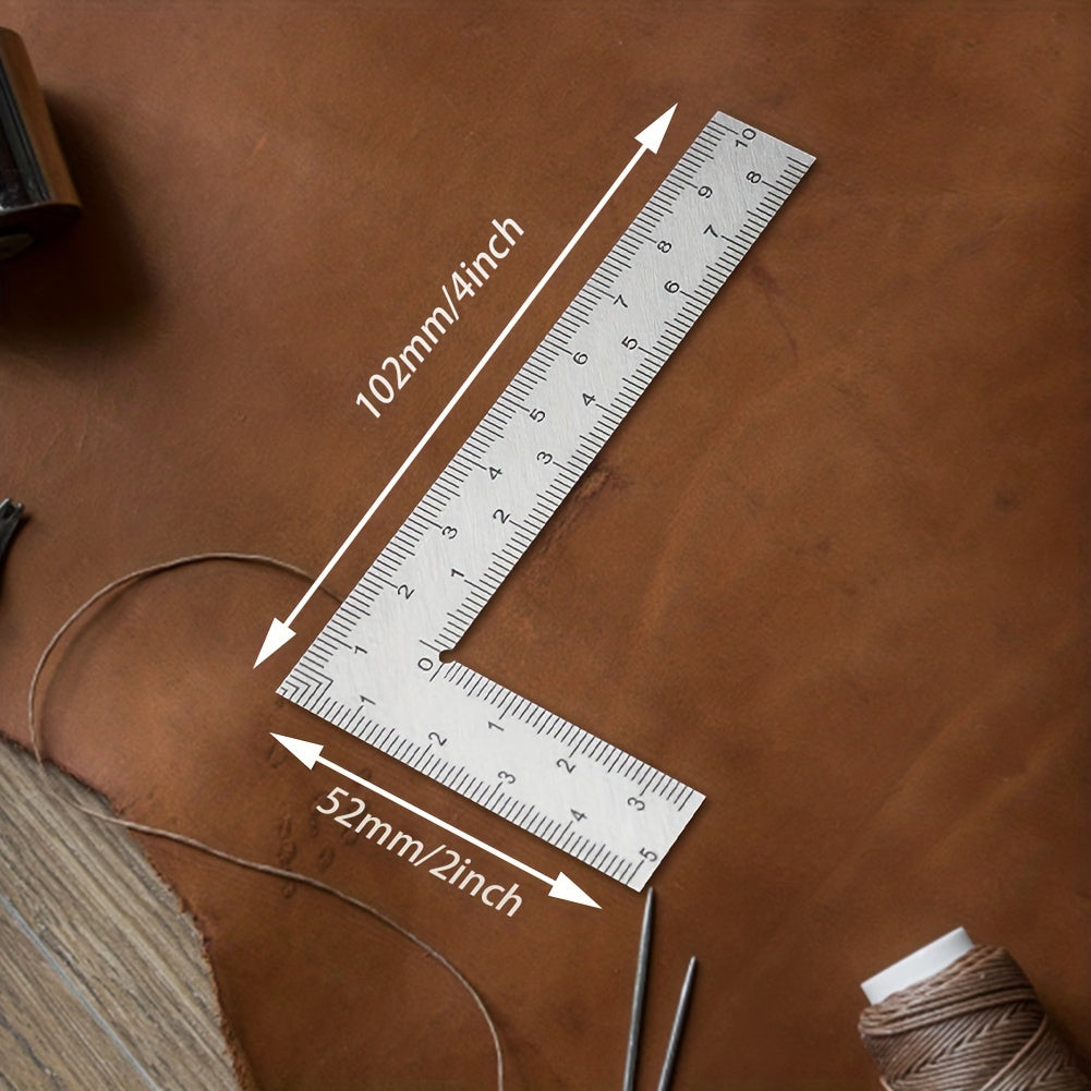 1pc Mini L shaped Square Portable Ruler Industrial Measuring Tool